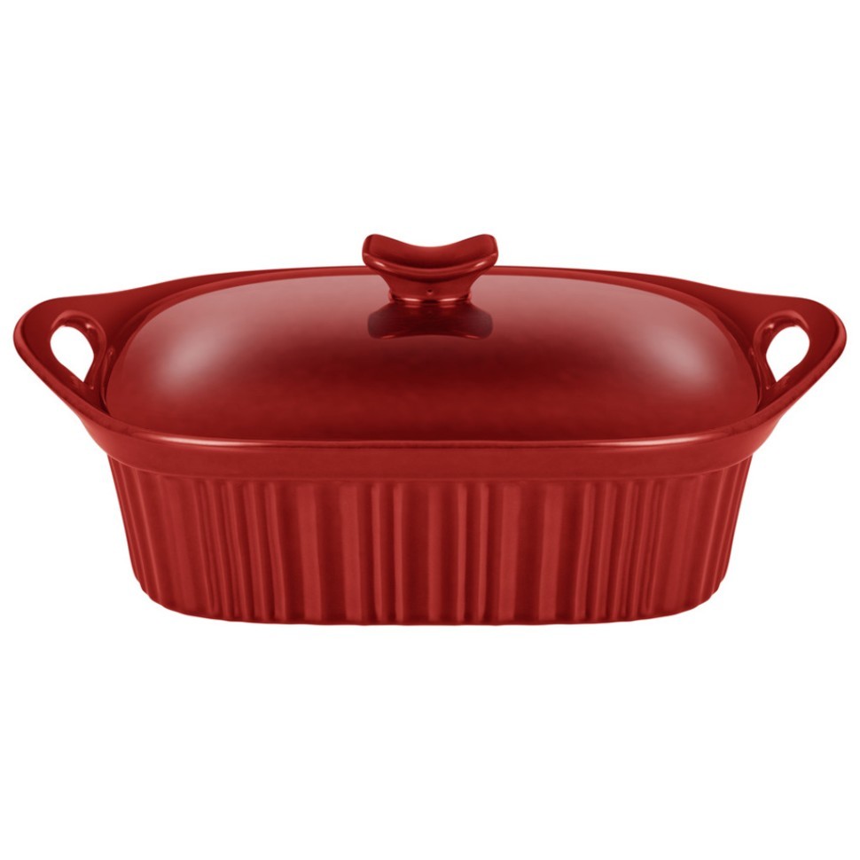 Форма для запекания с крышкой reactive red 33*23*9,5/13 см 2000 мл Agness (780-135)