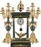 Набор:часы+2 подсвечника (кварцевые) высота=70/52 см.диаметр циферблата 10 см. Olympus Brass (292-019)