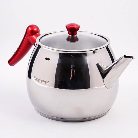 Чайник металлический 2л Hascevher Buse нерж/ст/пласт/стекло (800-301)
