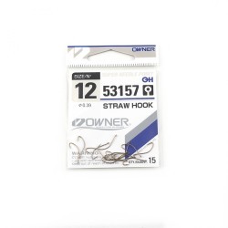 Крючок Owner Straw Hook w/eye brown №12 (15 шт) (83812)