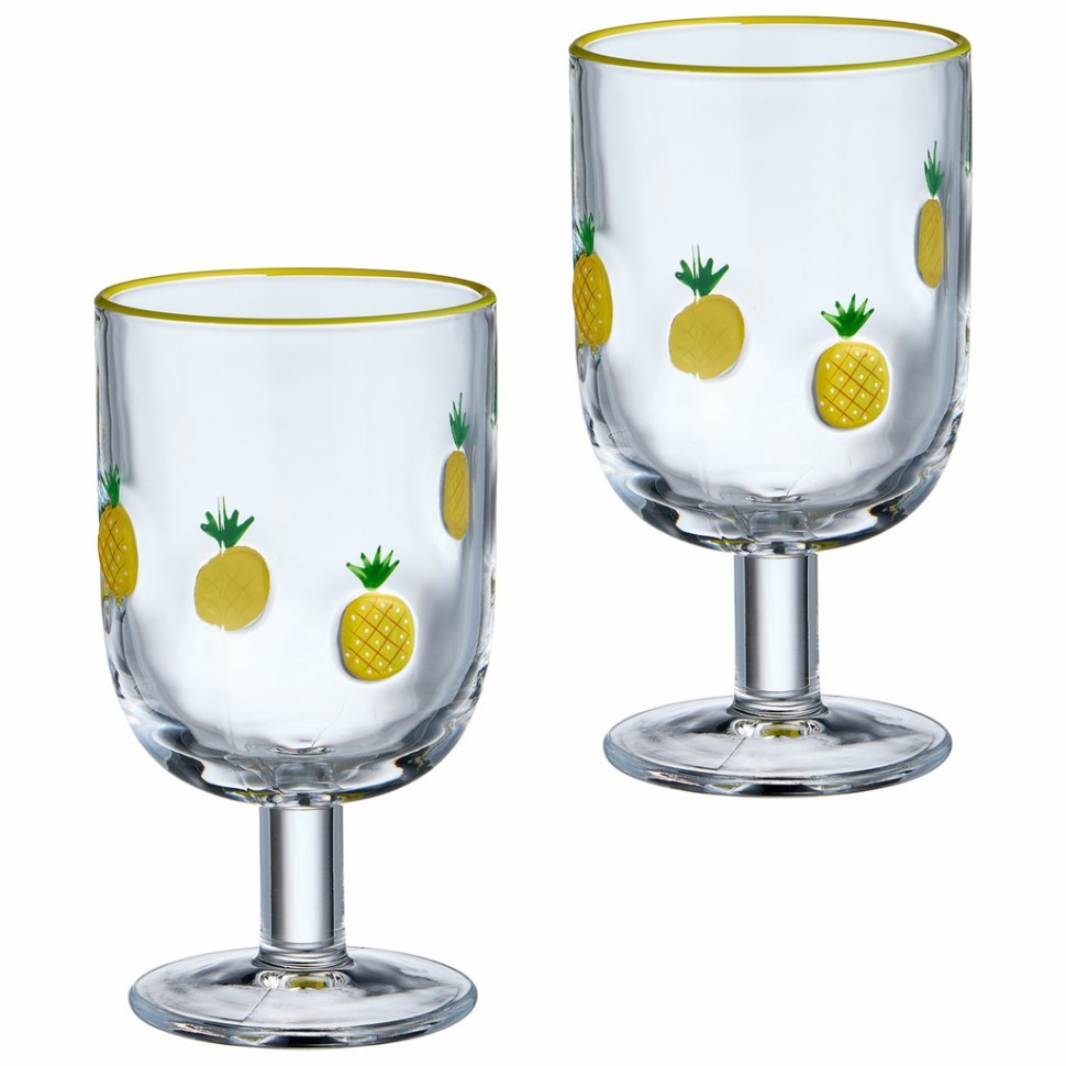 Набор бокалов для вина "fruity pineapple" из 2 шт. 350 мл Lefard (685-137)