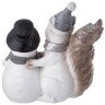 Фигурка "белка со снеговиком" 14,5*7*14 см Lefard (79-242)