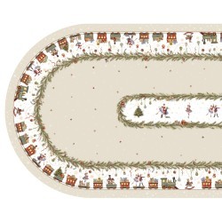 Скатерть  140х300 cm овальная, "щелкунчик" цвет: бежевый, tm lefard, полиэстер 100% Lefard (986-002-29)