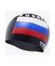 Шапочка для плавания Russia Silicone Swim Cap, силикон, LCSRUS/001,черный (724332)