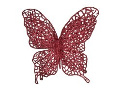 Изделие декоративное "бабочка" на клипсе. длина=14см. марсала Lefard (241-2445)