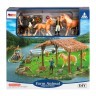 Набор фигурок животных серии "На ферме": Ферма игрушка, лошади, страус, лодка - 22 предмета (ММ205-049)