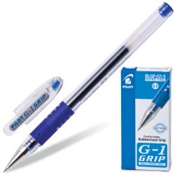 Ручка гелевая с грипом Pilot G-1 Grip линия 0,3 мм синяя BLGP-G1-5 (66957)