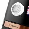 Чайник с термометром BRAYER BR1005BK 1,7 л 2200 Вт закр нагр элемент сталь черный 456044 (1) (94096)