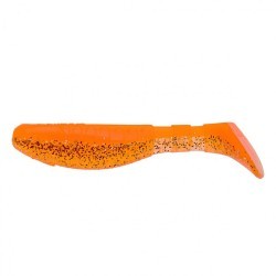 Виброхвост Helios Chubby 3,55"/9 см, цвет Orange & Sparkles 5 шт HS-4-022 (77593)