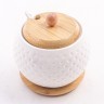 Сахарница на подставке 600 мл фарфор/бамбук LR (60318)