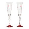 Набор бокалов для шампанского из 2 шт. "love" 180 мл. высота 25 см. Bohemia Crystal (674-046)