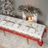 Скатерть "морозко.снегири" 140х400см ,красный, 100% хлопок,твил пропитка Lefard (850-745-26)