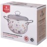 Кастрюля agness эмалированная со стеклянной крышкой серия "flower story", 3,8 л диа. 22см Agness (943-098)