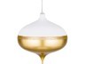 Декоративное изделие "шар" белый глиттер с золотым декором диаметр=20 см без упак. (мал-4/кор=12 шт. Lefard (749-100)
