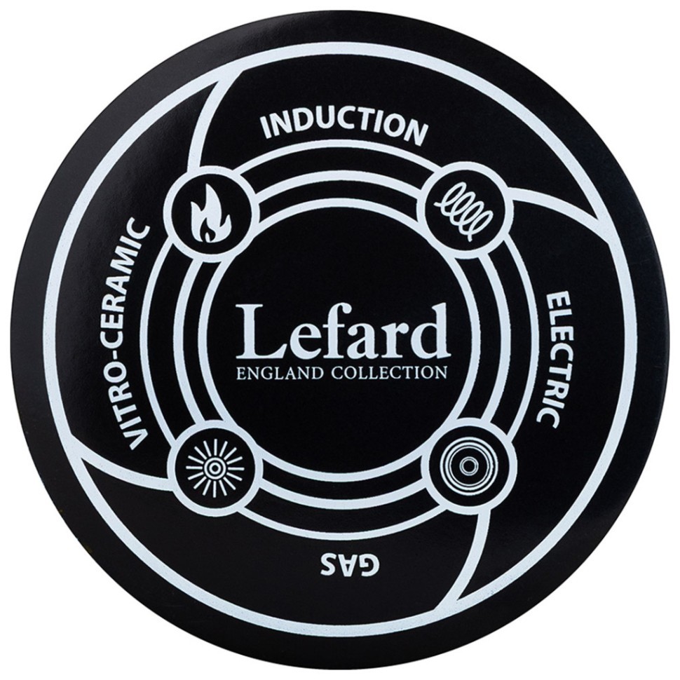 Кастрюля эмалированная lefard с крышкой, серия яблоневый сад 4,8л, диа.22см подходит для индук.пл Lefard (950-734)