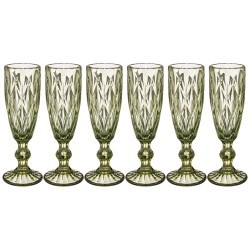 Набор бокалов для шампанского "ромбо" 6шт. серия "muza color" 150мл. / в=20 см. Lefard (781-115)