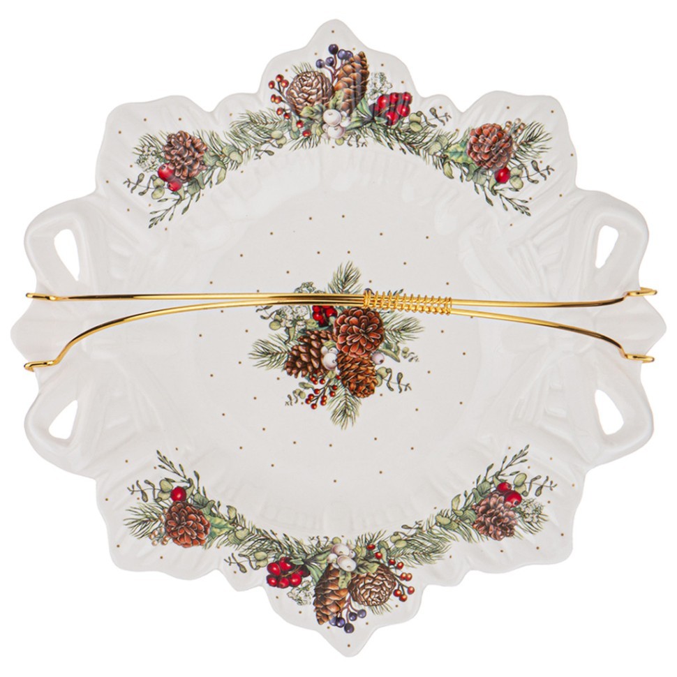 Блюдо lefard "celebration" с металл.ручкой 26см (760-745-11) 