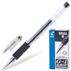 Ручка гелевая с грипом Pilot G-1 Grip 0,3 мм черная BLGP-G1-5 (66958)