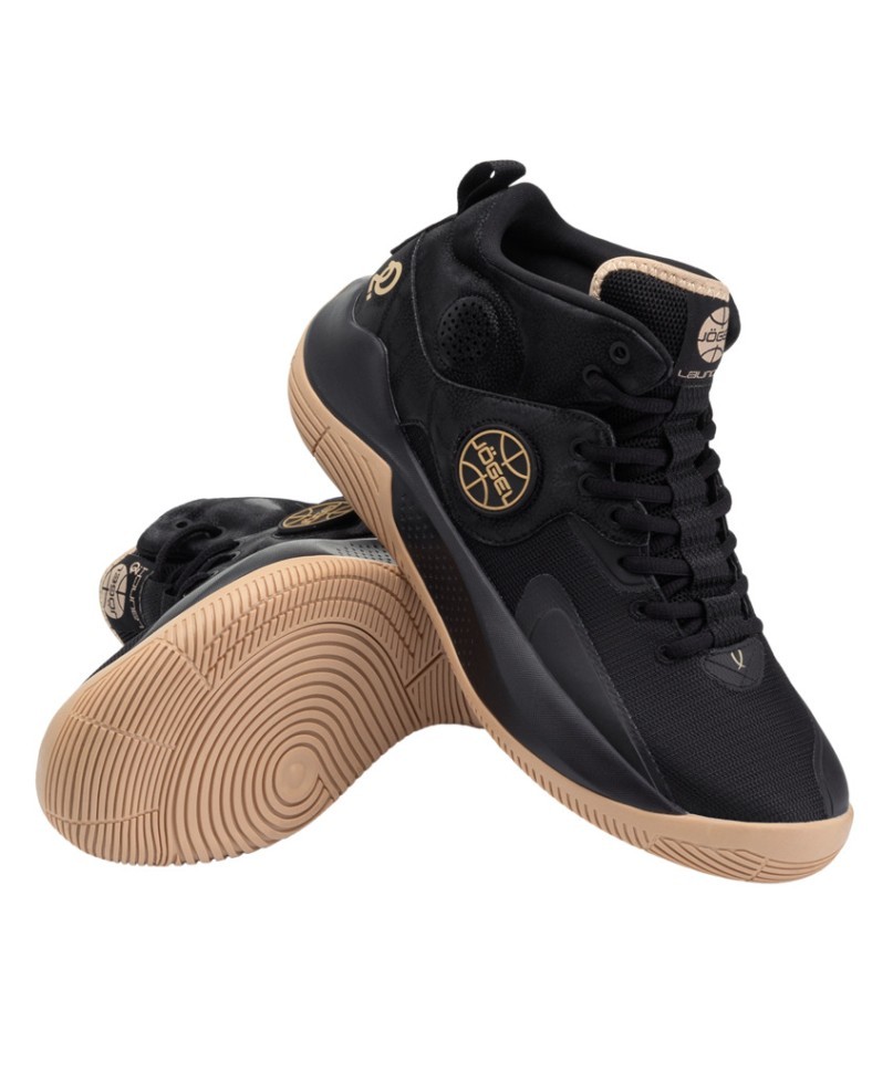 БЕЗ УПАКОВКИ Кроссовки баскетбольные JOGEL  Launch MID, Black/gold (2125637)