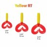 Твистер Helios Credo Double Tail 3,54"/9 см, цвет Yellow RT 5 шт HS-28-038 (78098)