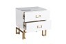 Тумба 2 ящика белая/золото 55*40*58см (TT-00005888)