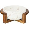 Салатник на деревянной подставке коллекция "золотой мрамор" цвет: white 23*19,*10 см Lefard (412-143)
