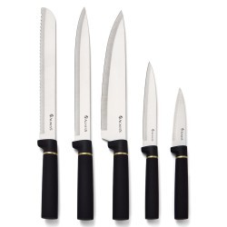 Набор agness из 11пр: 5 ножей,подставка,половник,ложка,лопатка,шумовка,ложка для спагетти Agness (671-221)