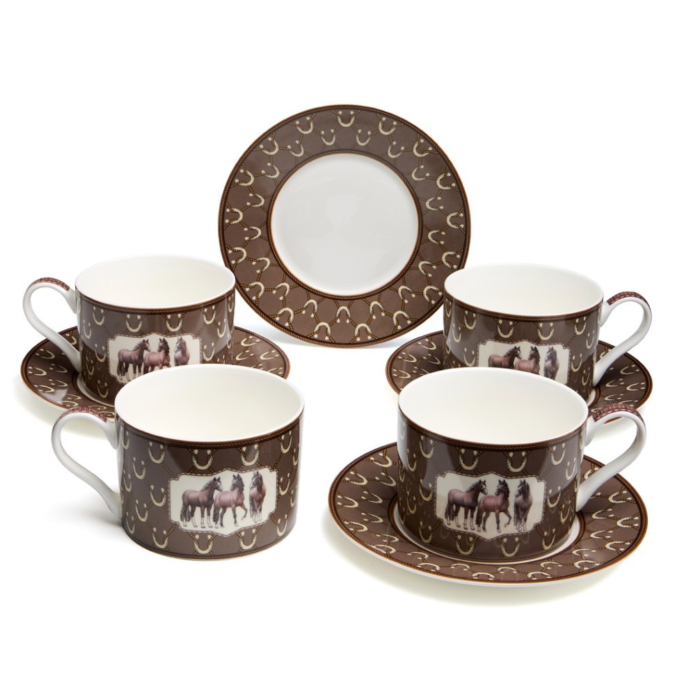 Чайный набор lefard "horse club" на 4 пер. 8 пр. 300 мл Lefard (590-729)
