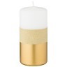 Свеча декоративная столбик "магический блеск" white диаметр 6 см высота 12 см Adpal (348-816)