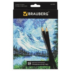 Карандаши цветные Brauberg Artist line 18 цветов 180554 (65717)