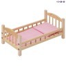 Классическая кроватка для кукол, розовый текстиль (PFD116)