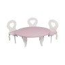 Набор мебели для кукол"Шик": стол + стулья, цвет: розовый (PFD120-48)