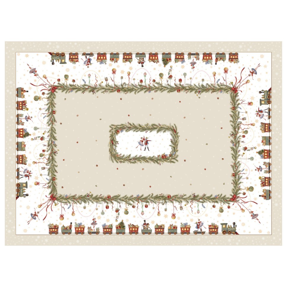 Скатерть  160х220 cm прямоугольная, "щелкунчик" цвет: бежевый, tm lefard, полиэстер 100% Lefard (986-002-20)