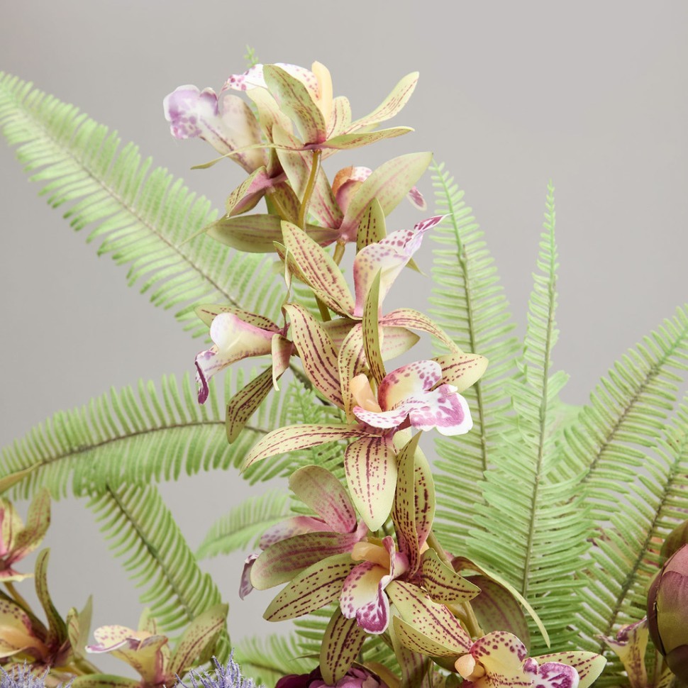 Цветочная композиция "брассика" ширина 84 см*высота 73 см- без упаковки Текстильный Мир (23-2479)