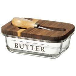 Масленка "nature" с ножом 17*12,5*6,5 см Lefard (691-171)