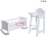 Набор кукольной мебели (стул+люлька), цвет Белый (PFD116-12)