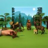 Набор фигурок животных серии "На ферме": Ферма игрушка, олени, обезьяны, фермеры, инвентарь -  17 предметов (ММ205-051)