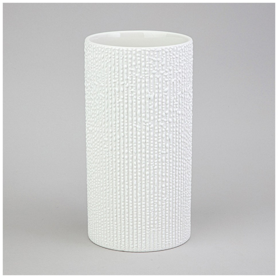 Ваза 12*12*23см коллекция "капли дождя" цвет: белый Lefard (374-127)