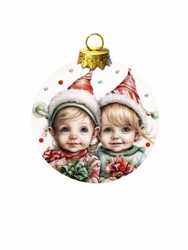 Новогодний шар Тепло сердца с кристаллами Swarovski (3121)