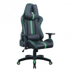 Кресло компьютерное Brabix GT Carbon GM-120 экокожа, черно-зеленое 531929 (84663)