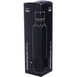 Термобутылка 500мл. Star, черная (77030-2)
