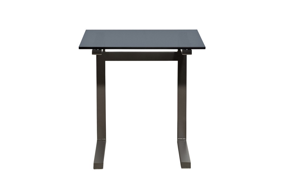 Стол журнальный приставной серый, стекло тонированное 50*50*50см (TT-00015706)