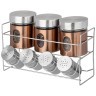 Набор банок для сыпучих продуктов и баночек для специй на метал. подставке Agness (172-142)