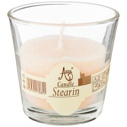 Свеча ароматическая стеариновая в стакане cotton диаметр 7,5 см высота 7,5 Adpal (348-803)