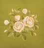 Подушка декоративная 45*45см, "корейская роза" хлопок 100%, охра/зеленая Оптпромторг Ооо (850-812-62) 