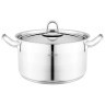 Кастрюля agness 22x12 см 4,2 л высококачественная нерж сталь 18/10 с крышкой нжс Agness (916-458)