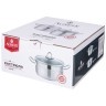 Кастрюля agness 22x12 см 4,2 л высококачественная нерж сталь 18/10 с крышкой нжс Agness (916-458)