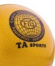 Мяч для художественной гимнастики RGB-102, 15 см, желтый, с блестками (271212)