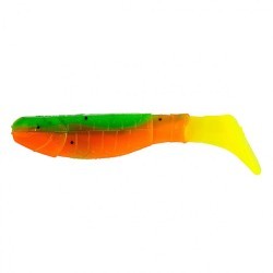 Виброхвост Helios Chubby 3,55"/9 см, цвет Pepper Green & Orange LT 5 шт HS-4-032 (77597)