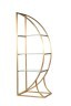 Стеллаж "Полусфера" прозрачное стекло/золото матовый 71*48*202см (TT-00013506)